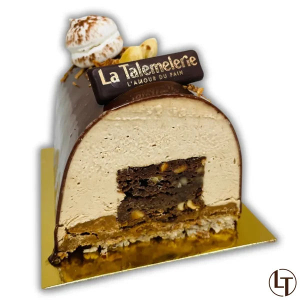 Bûche Chocolat et noisettes, La Talemelerie - Photo N°1