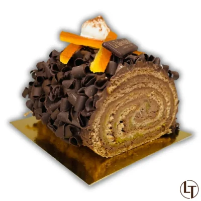 Bûche Chocolat & orange dans Fêtes et événements, Fêtes de Noël à la boulangerie pâtisserie La Talemelerie