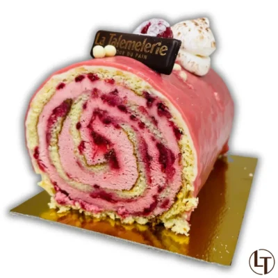 Bûche Framboise dans Fêtes et événements, Fêtes de Noël à la boulangerie pâtisserie La Talemelerie