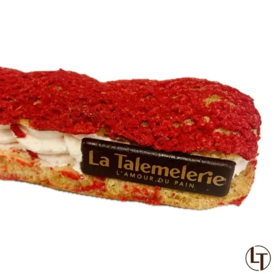 Éclair fraise rhubarbe dans Pâtisseries, Pâtisseries individuelles à la boulangerie pâtisserie La Talemelerie