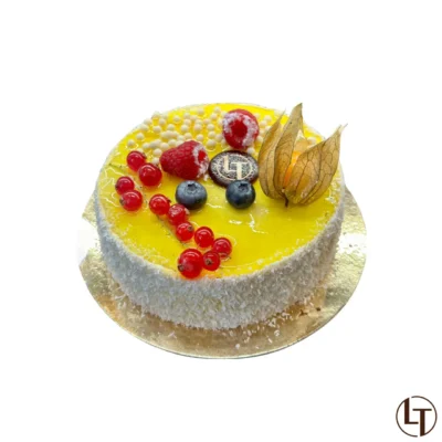 Entremet mangue, passion et coco 4 personnes dans Pâtisseries, Entremets à partager à la boulangerie pâtisserie La Talemelerie