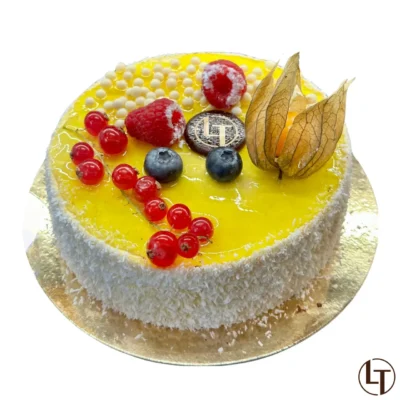 Entremet mangue, passion et coco 8 personnes dans Pâtisseries, Entremets à partager à la boulangerie pâtisserie La Talemelerie