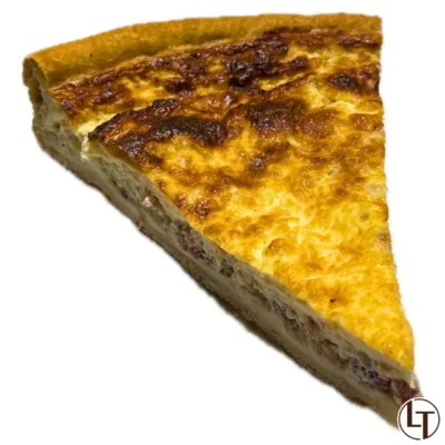 Part de quiche Lorraine dans Snacking, Tartes salées à la part à la boulangerie pâtisserie La Talemelerie