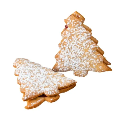 Sablé sapin framboise dans Fêtes et événements, Fêtes de Noël à la boulangerie pâtisserie La Talemelerie